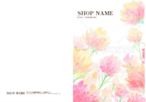花柄 シンプルのクリアファイル無料デザインテンプレート 印刷のラクスル